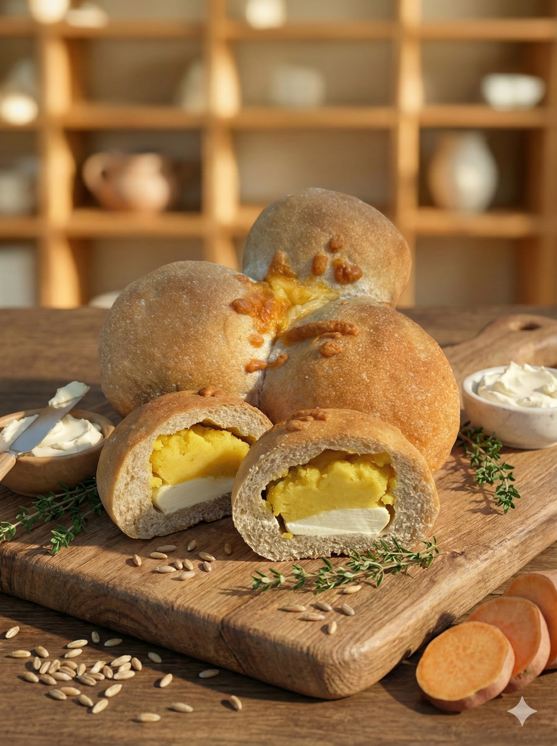 裸麥地瓜乳酪球（無糖無油）